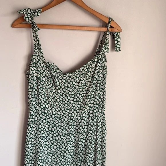 REFORMATION Nikita Midi Floral Green Dress 12 - Picture 3 of 13